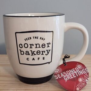 Corner Bakery Cafe Feed The Day Ceramic Foodie Mug NWOT